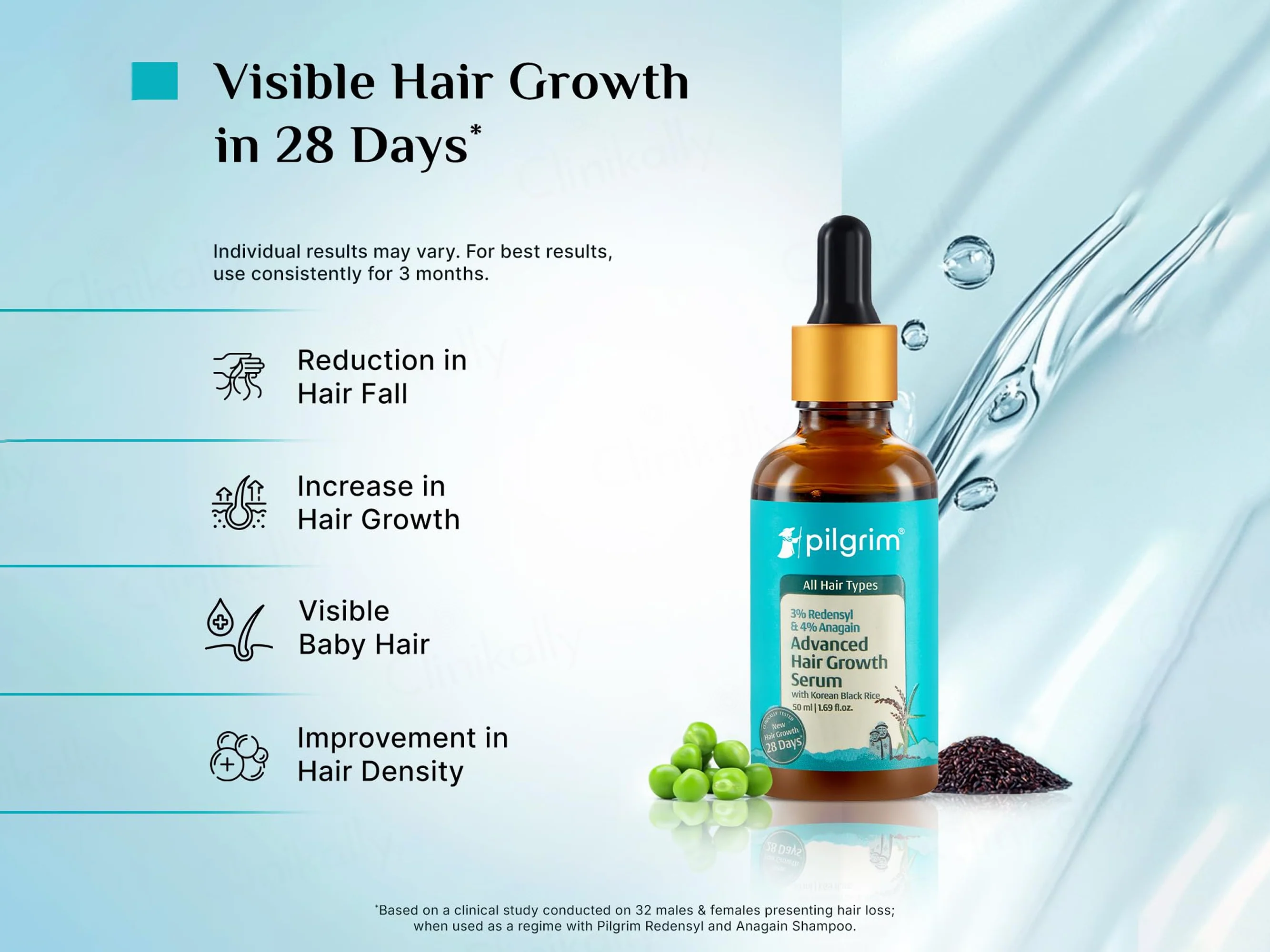 Pilgrim 3% Redensyl & 4% Anagain Advanced Hair Growth Serum With Korean Black Rice - Image 6