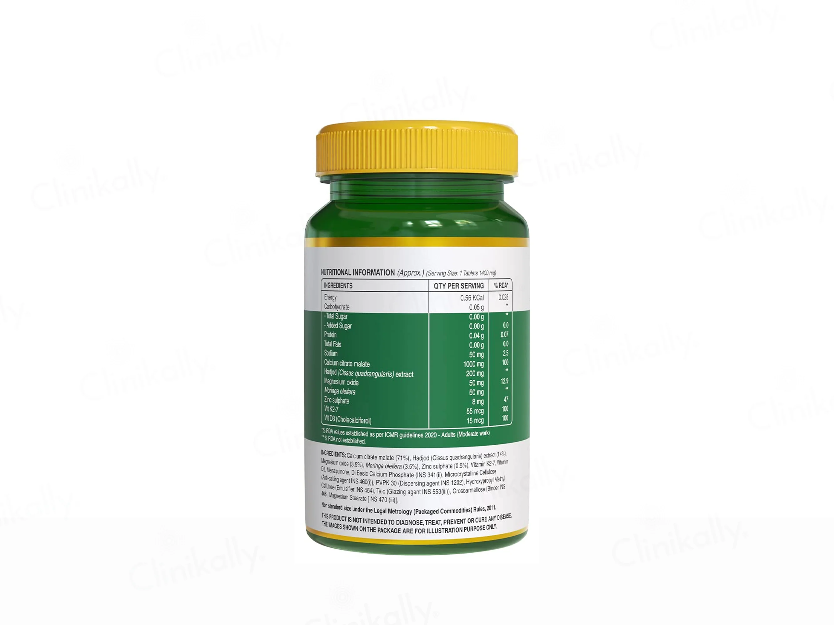 Pure Nutrition Calcium, Magnesium + Zinc With Vitamin D3 & K2 Veg Tablet - Image 7