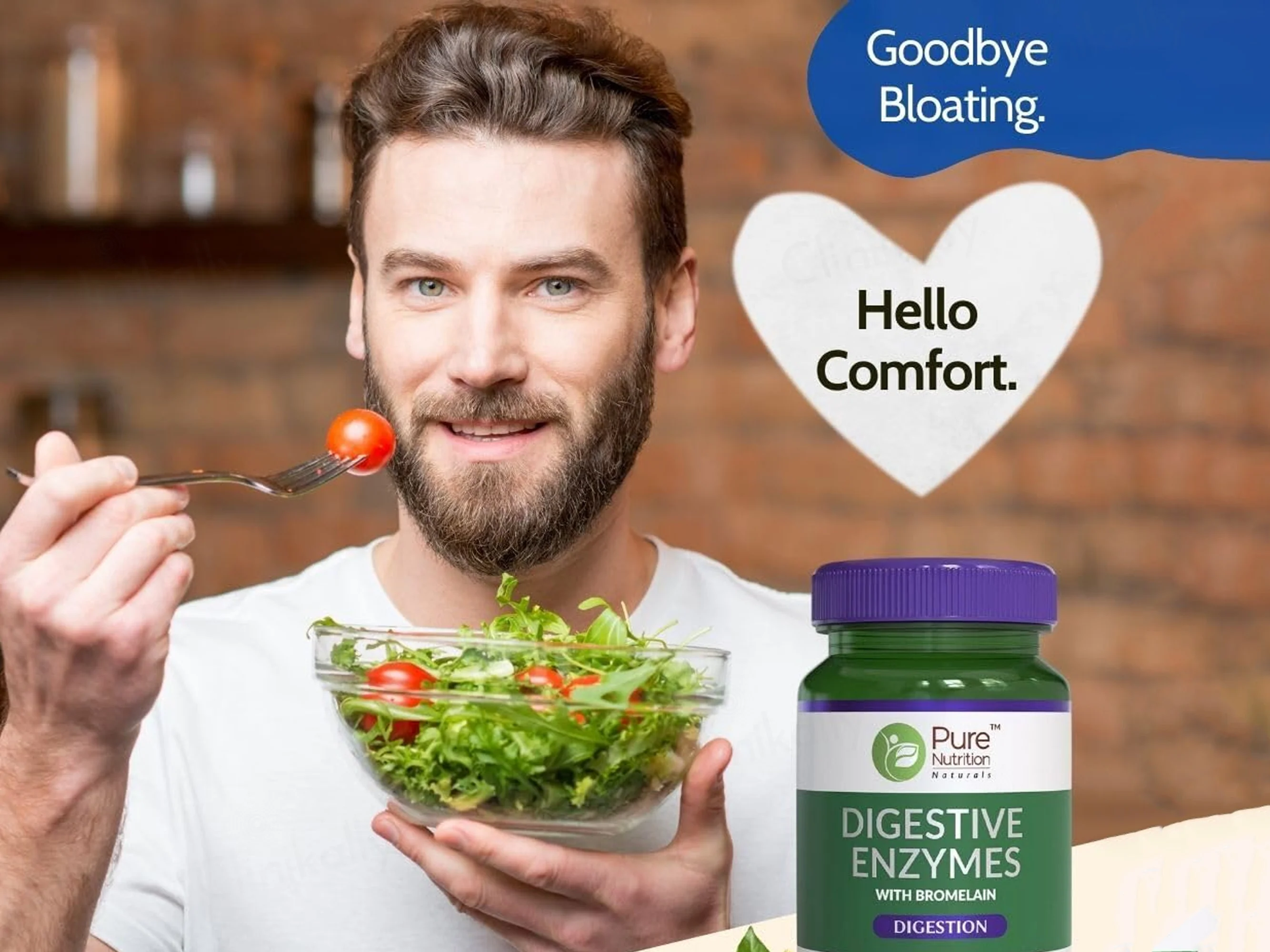 Pure Nutrition Digestive Enzymes With Bromelain Veg Capsule - Image 3
