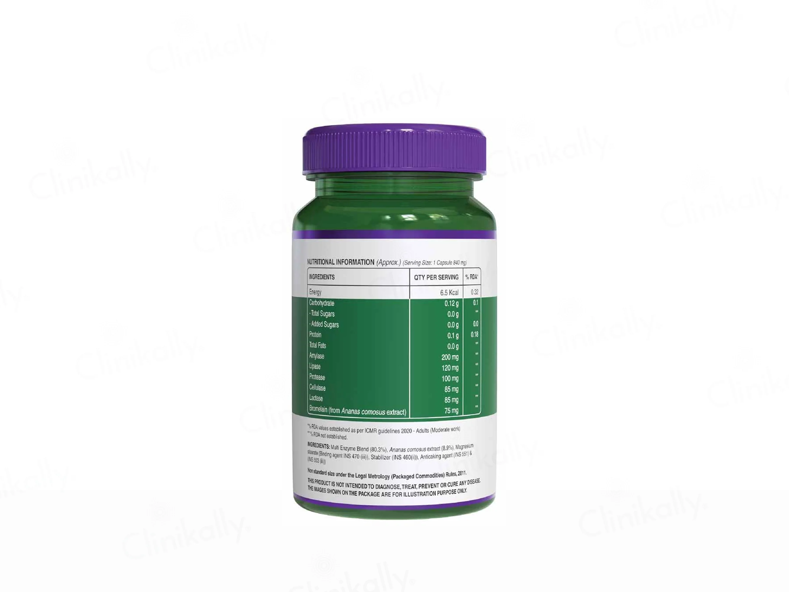 Pure Nutrition Digestive Enzymes With Bromelain Veg Capsule - Image 7