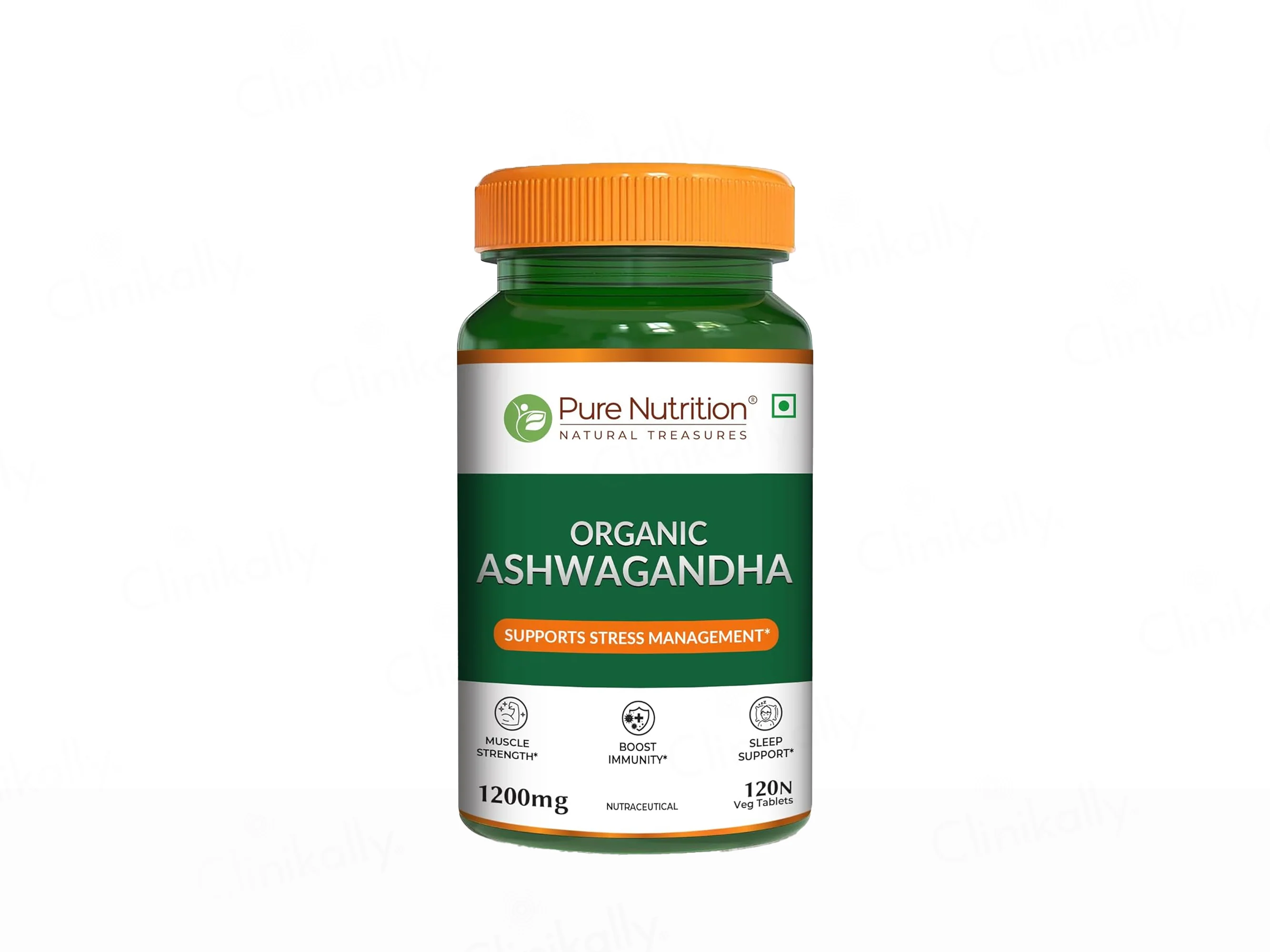Pure Nutrition Organic Ashwagandha 1200mg Veg Tablet
