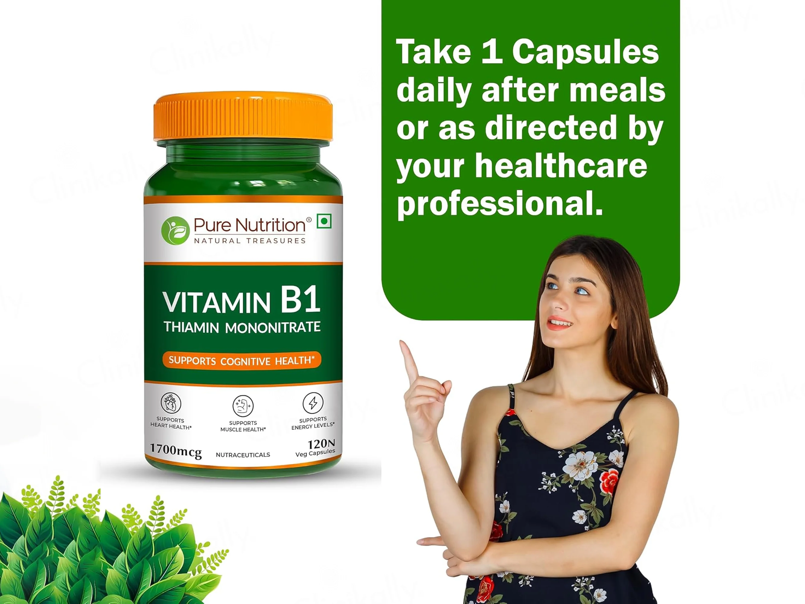 Pure Nutrition Vitamin B1 Thiamine Mononitrate 1700mcg Veg Capsule - Image 5