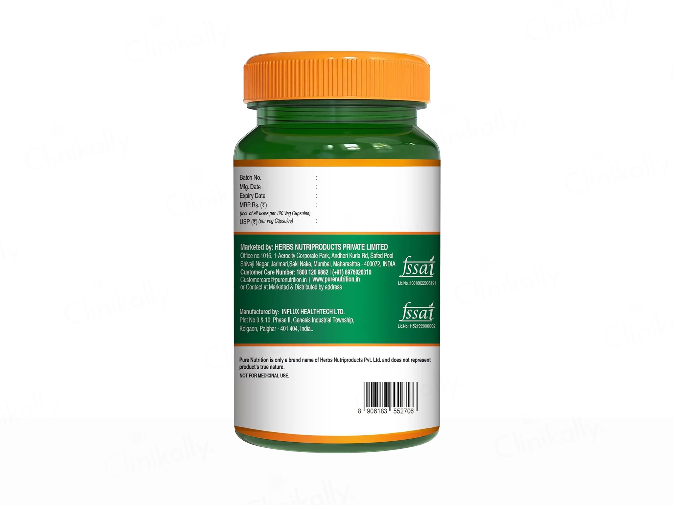 Pure Nutrition Vitamin B6 1900mcg Veg Capsule - Image 7