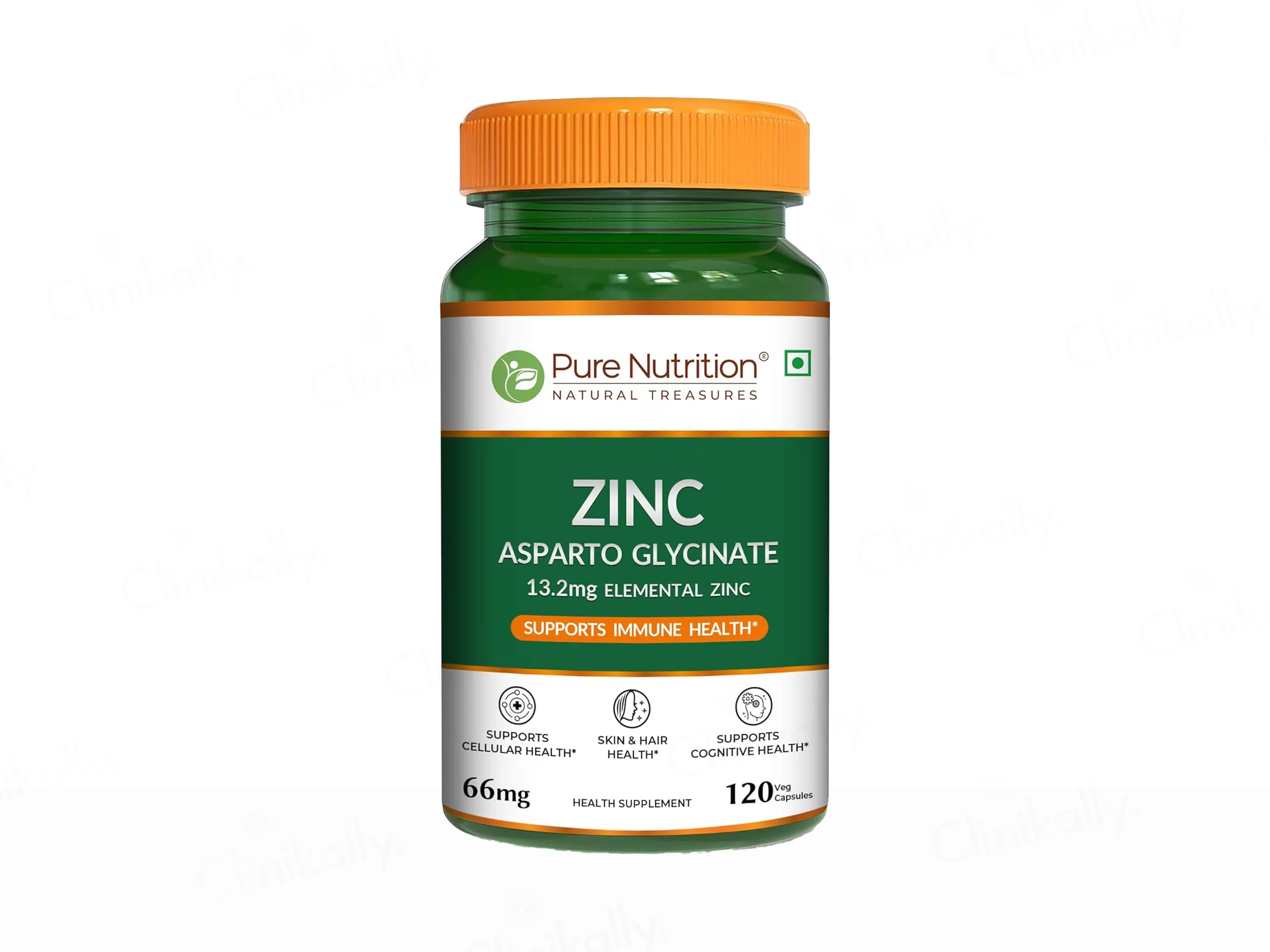 Pure Nutrition Zinc Asparto Glycinate 66mg Veg Capsule