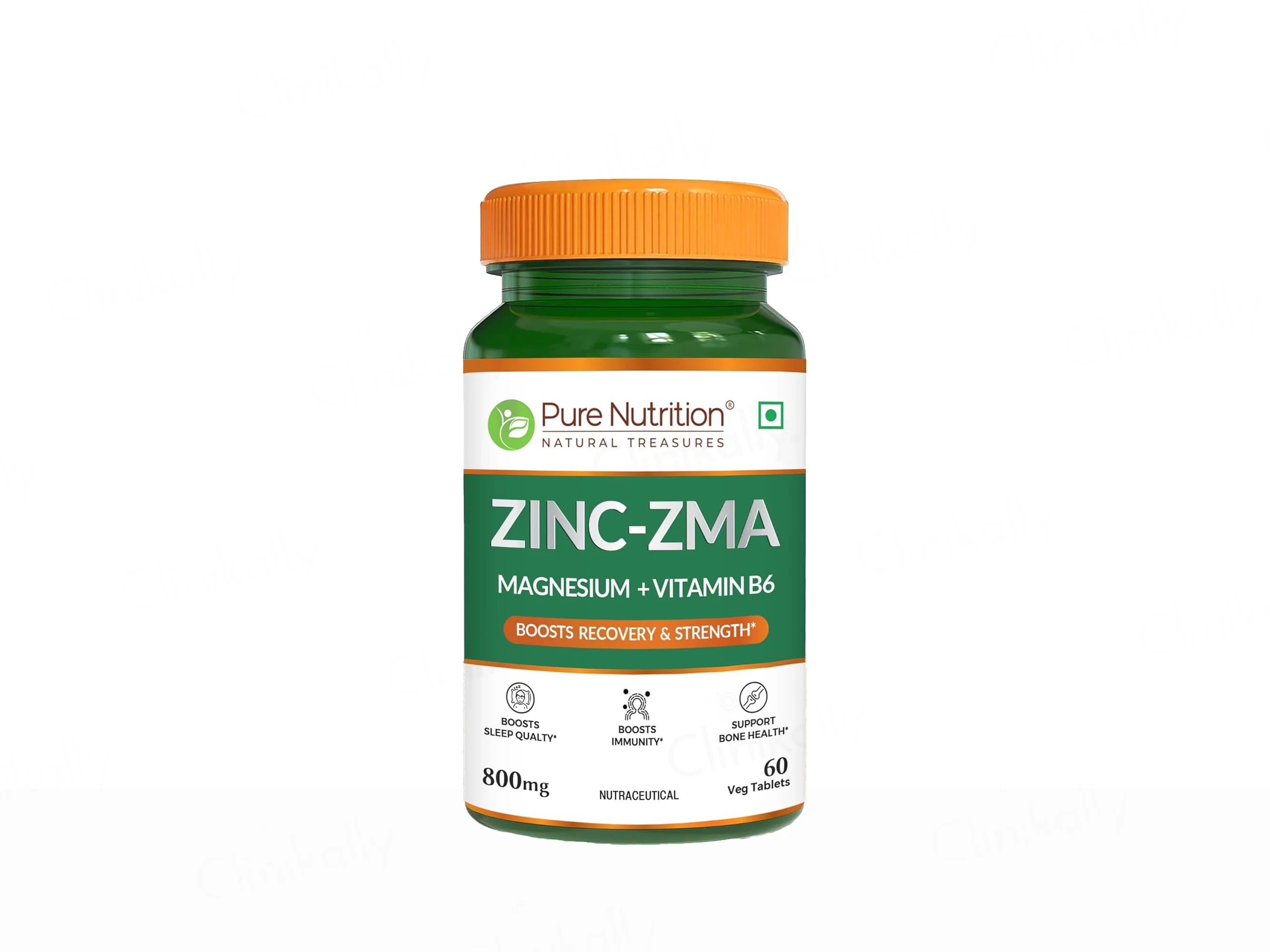 Pure Nutrition Zinc-ZMA, Magnesium + Vitamin B6 Veg Tablet