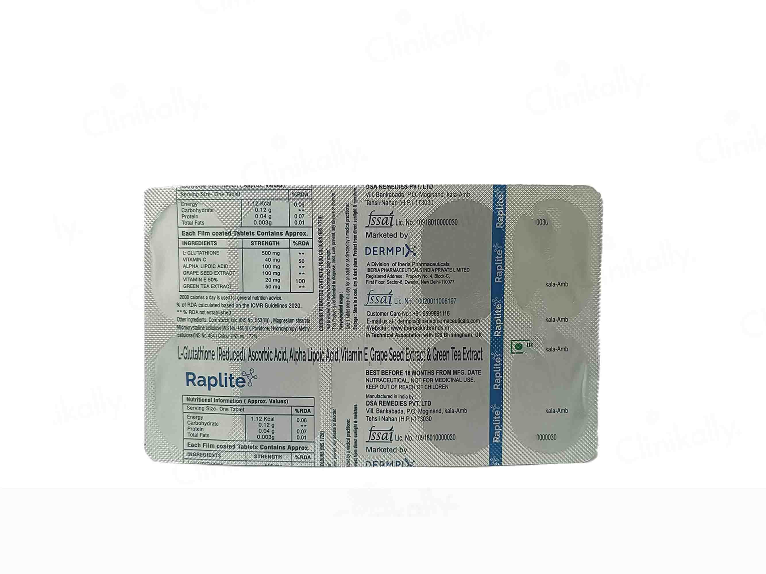 Raplite Nutraceutical Tablet - Image 4