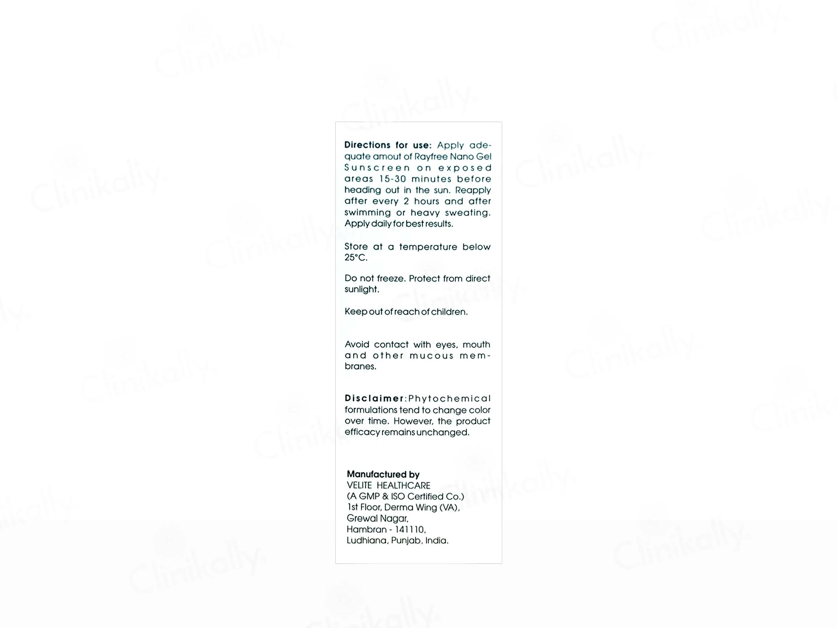 Rayfree Nano Gel Sunscreen SPF 50 PA+++ - Image 3