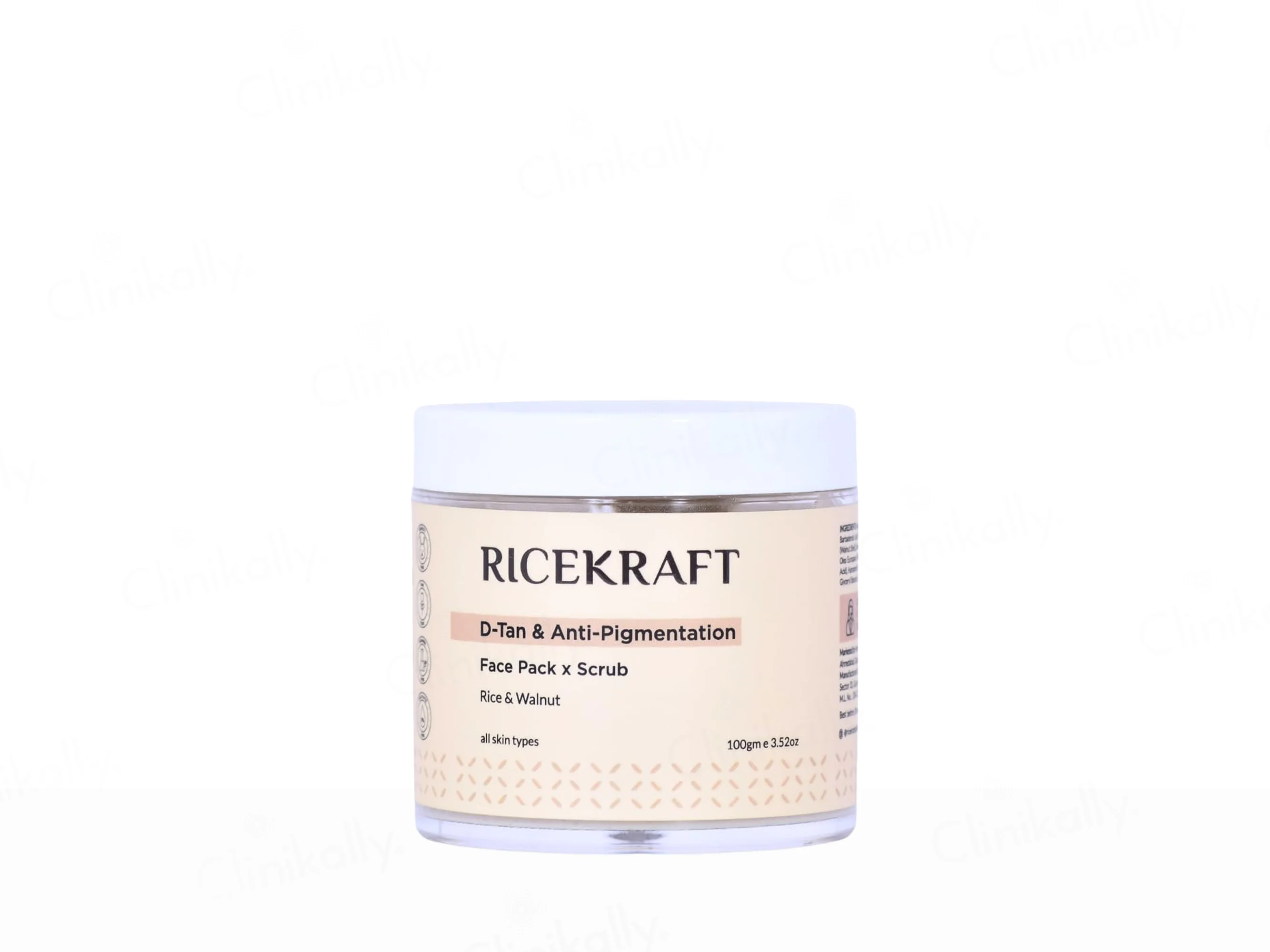 RiceKraft Rice & Walnut D-Tan & Anti-Pigmentation Face Pack & Scrub