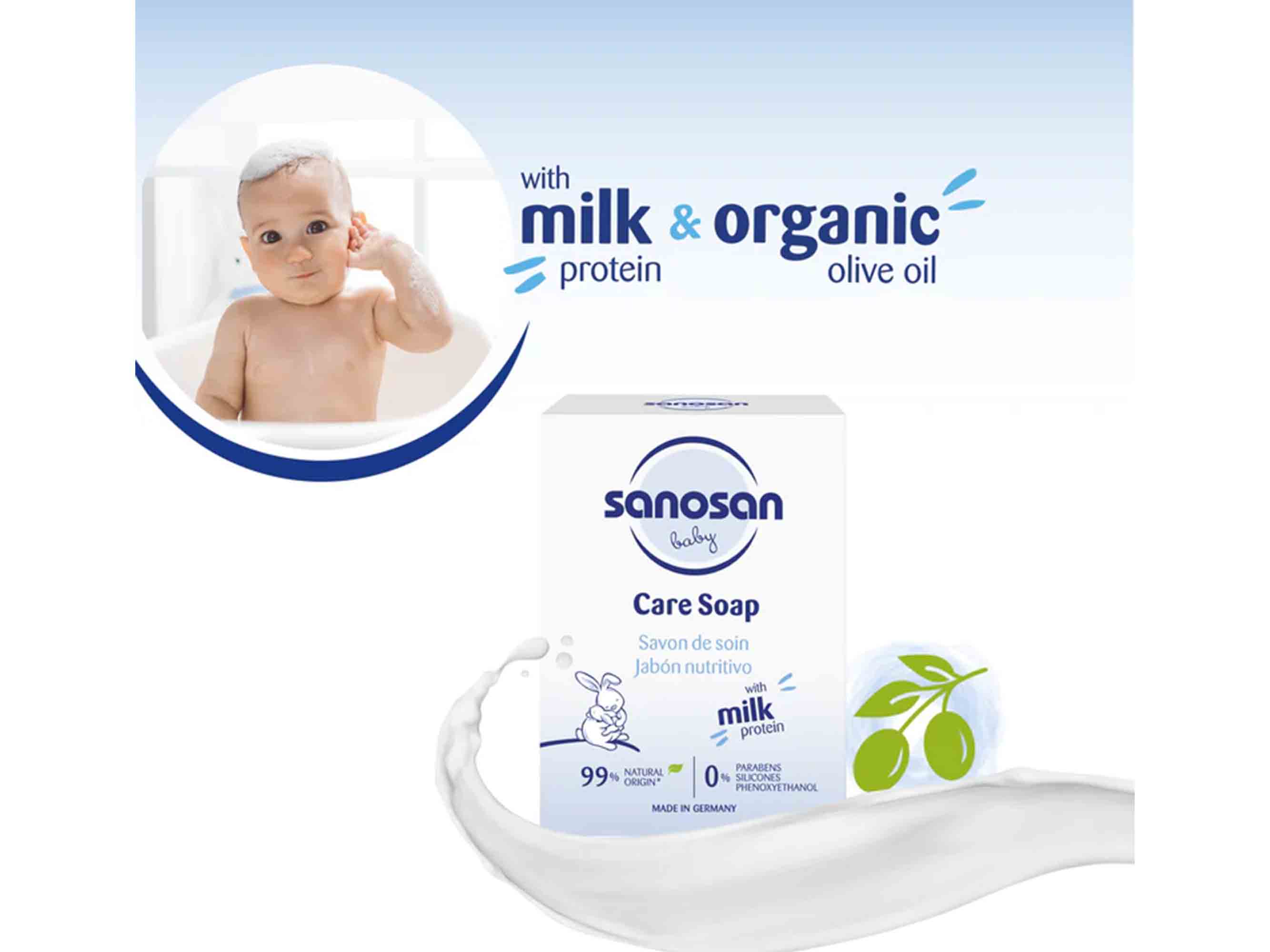 Sanosan Baby Milk Protein Care Soap - Image 2