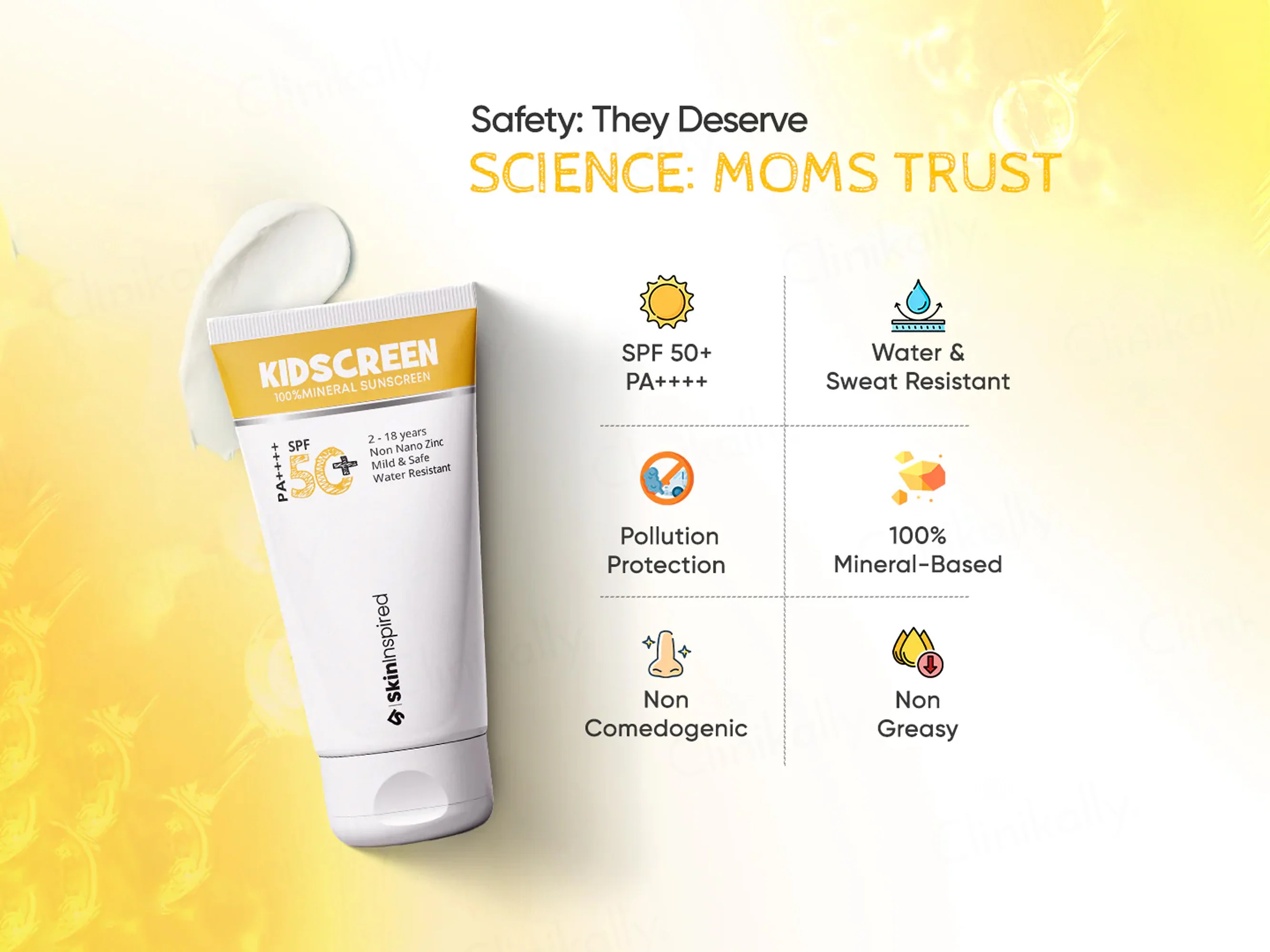 SkinInspired Kidscreen 100% Mineral Sunscreen SPF 50+ PA++++ - Image 2