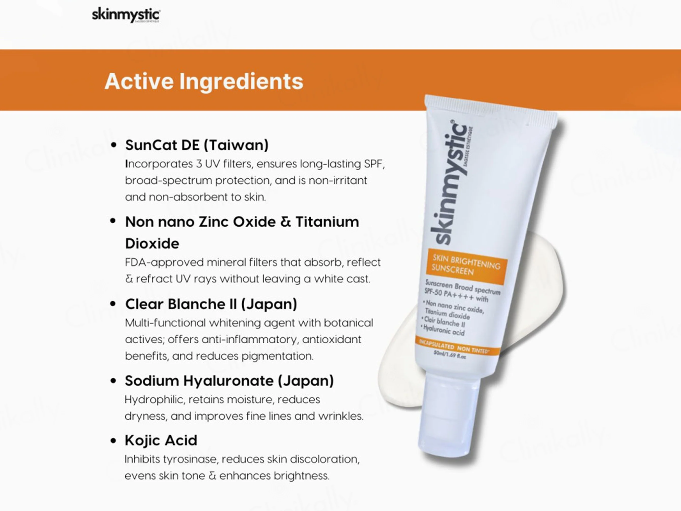 Skinmystic Skin Brightening Encapsulated Non-Tinted Sunscreen SPF 50 PA++++ - Image 2