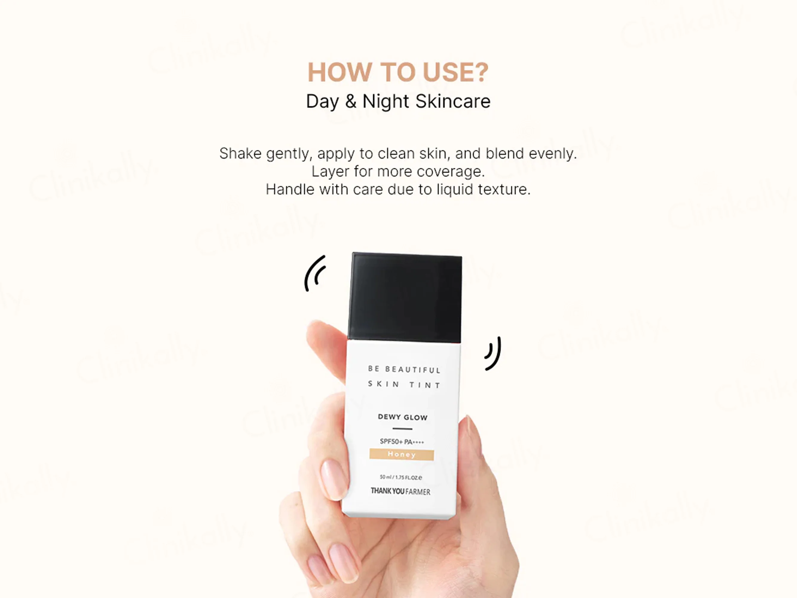 Thank You Farmer Be Beautiful Skin Tint Dewy Glow Moisturiser Sunscreen SPF 50 PA++++ (Honey) - Image 7