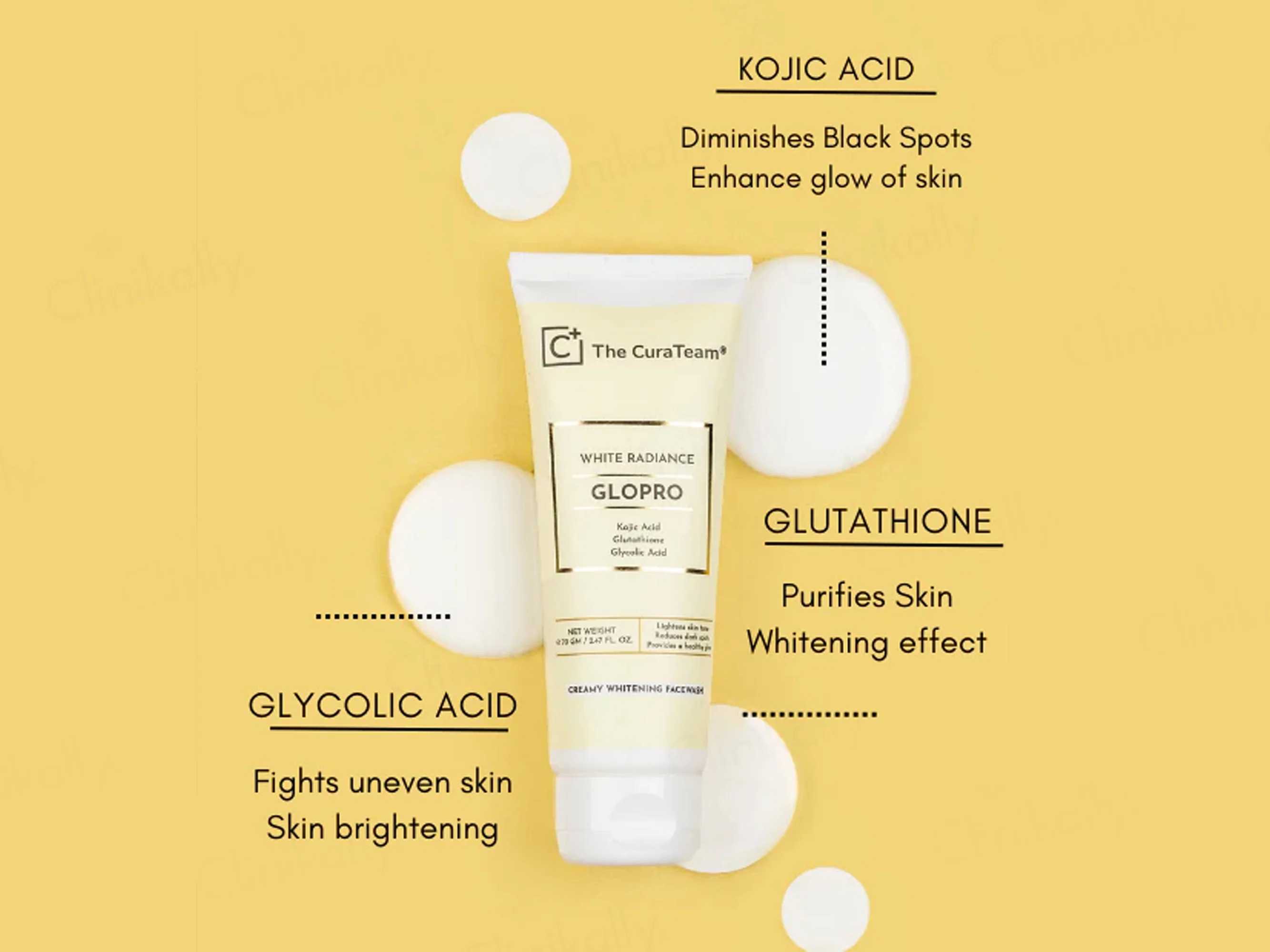 The CuraTeam Glopro White Radiance Creamy Whitening Facewash - Image 5