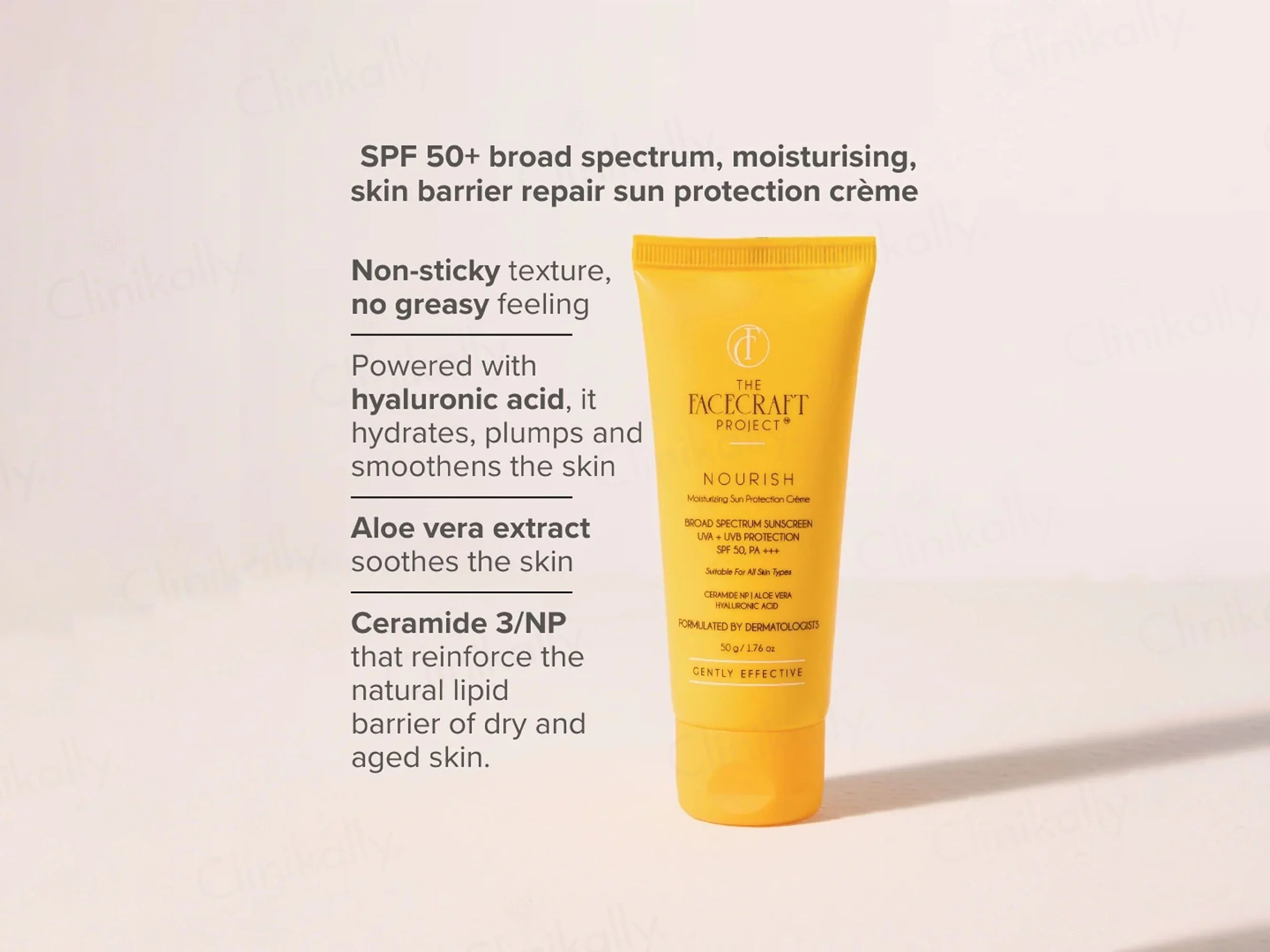 The Facecraft Project Nourish Moisturizing Sun Protection Cream SPF 50 PA+++ - Image 3