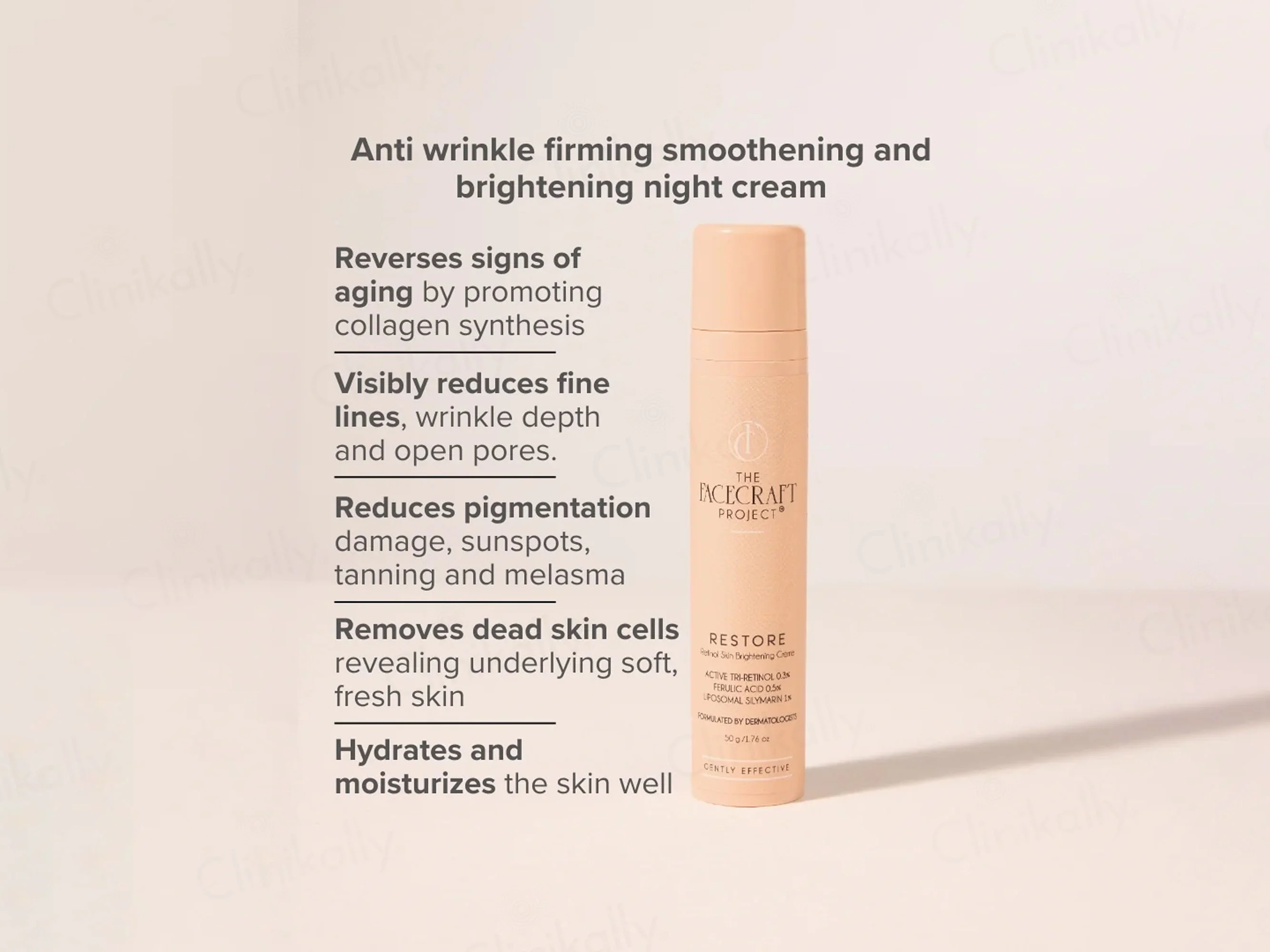The Facecraft Project Restore Retinol Skin Brightening Cream - Image 3