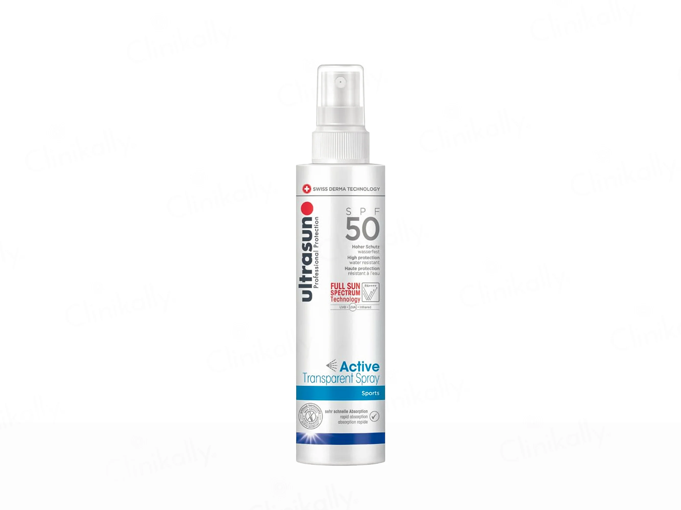 Ultrasun Active Transparent Sports Spray Sunscreen SPF 50 PA++++