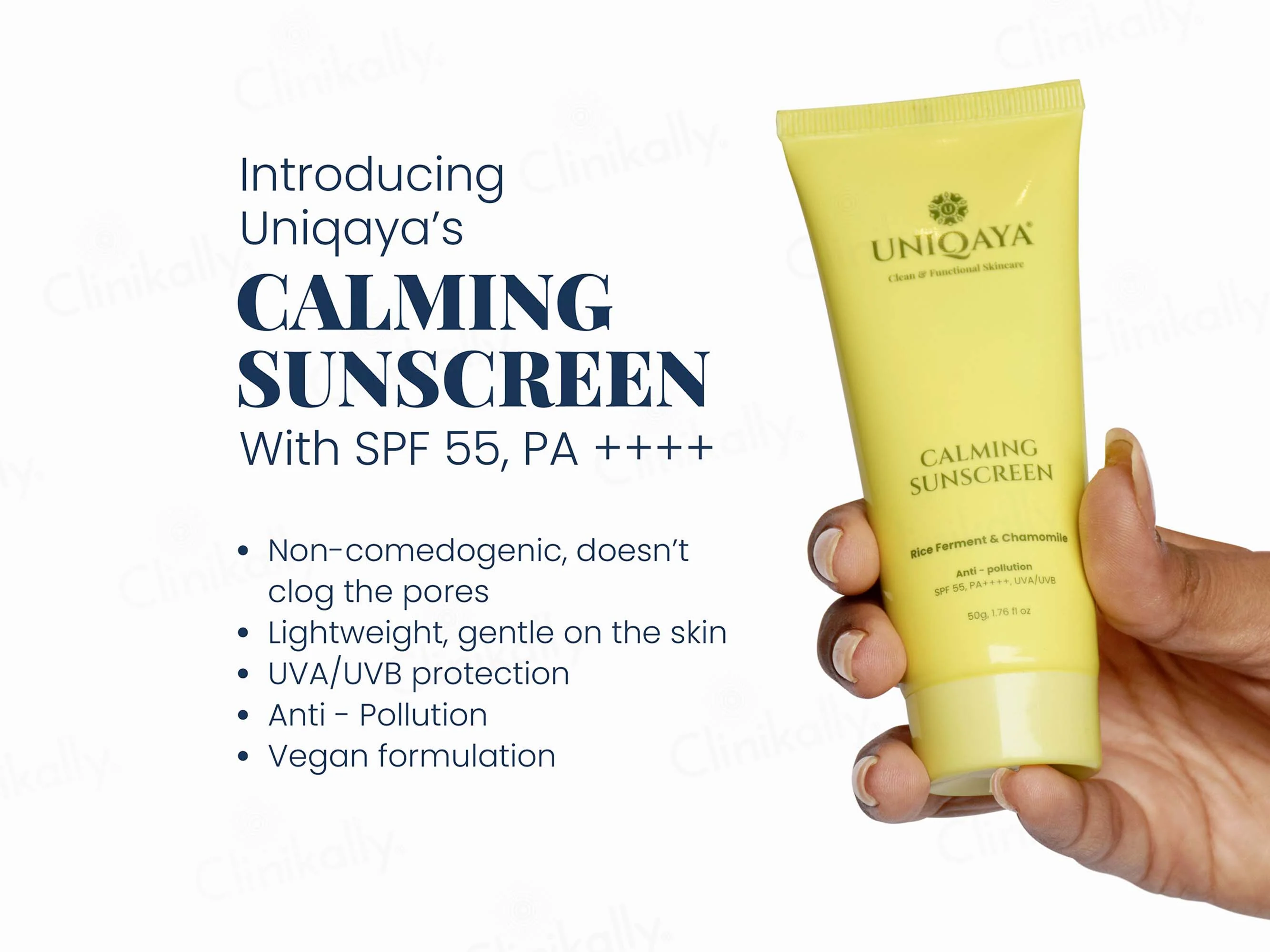 Uniqaya Calming Anti-Pollution Sunscreen SPF 55 PA++++ - Image 3