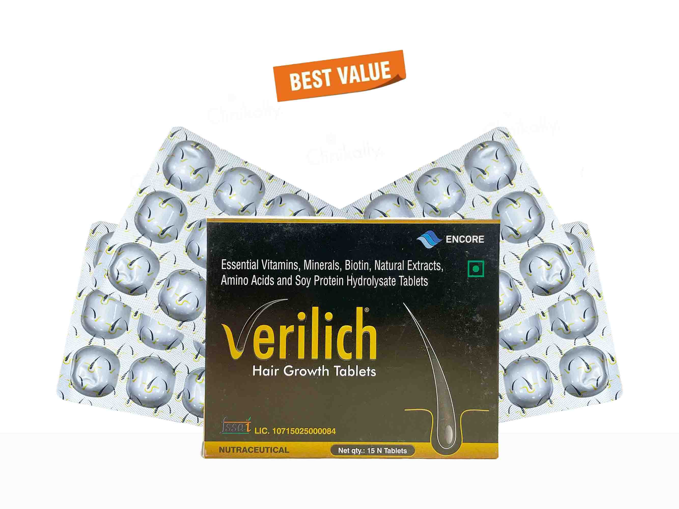 Verilich Hair Growth Tablet - Chocolate Flavour - Image 6