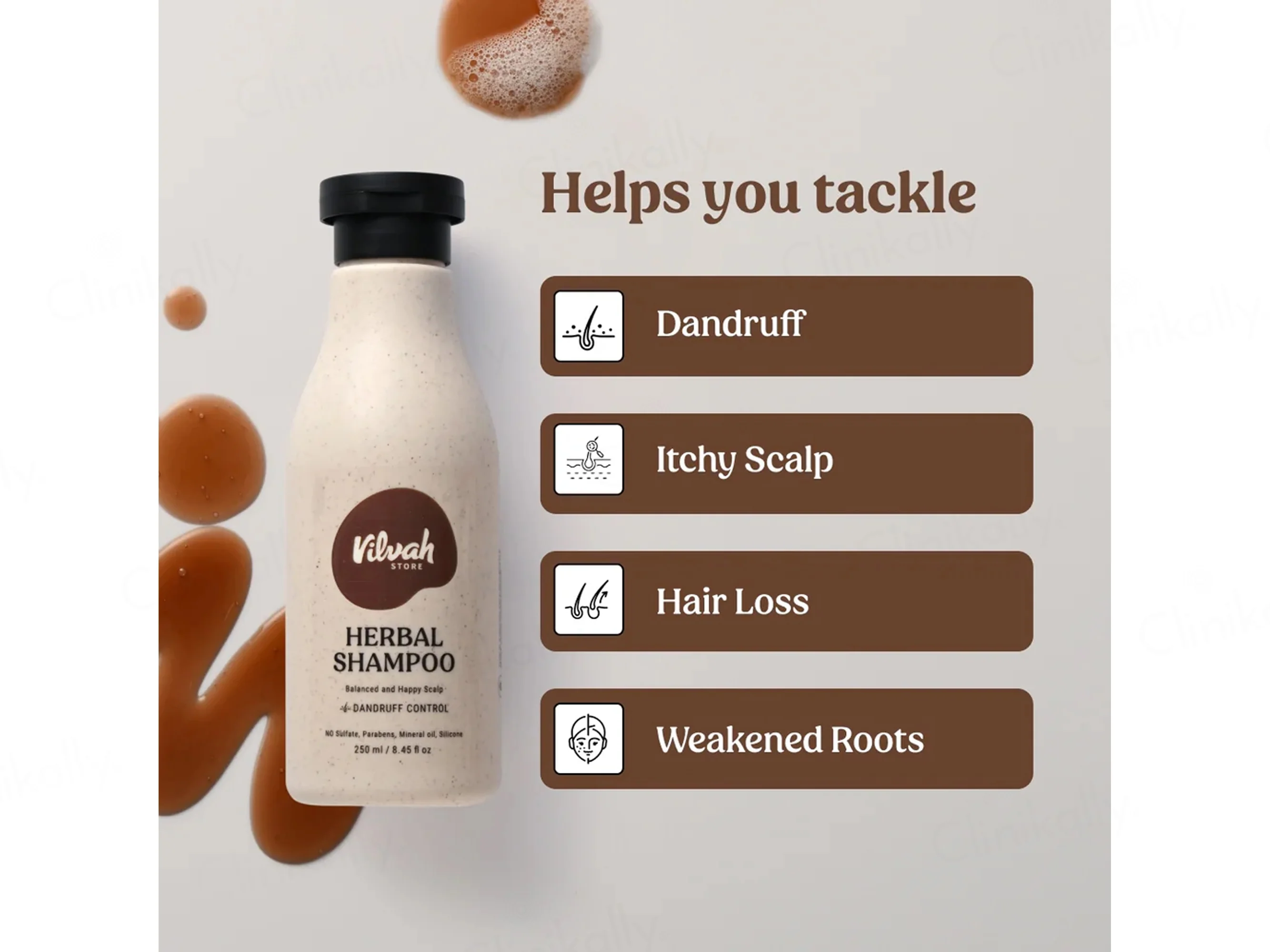 Vilvah Store Herbal Dandruff Control Shampoo - Image 5