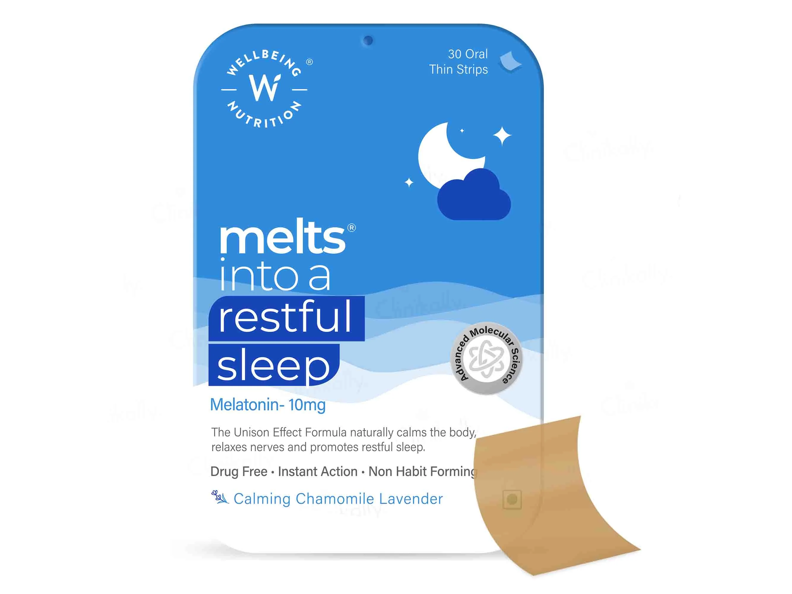 Wellbeing Nutrition Melts Into Restful Sleep Oral Strip - Calming Chamomile Flavour