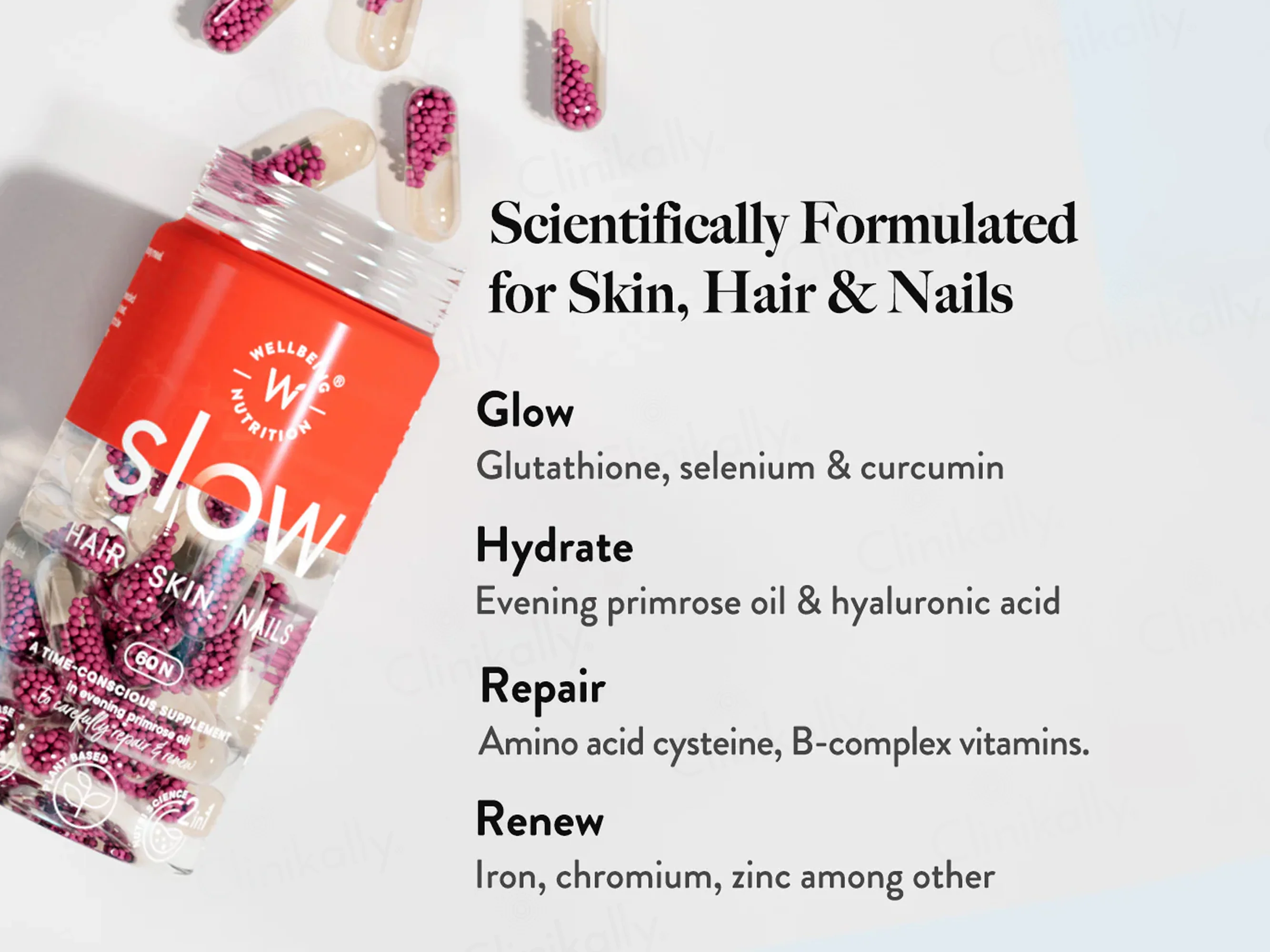 Wellbeing Nutrition Slow Hair & Skin & Nails Capsule - Image 2