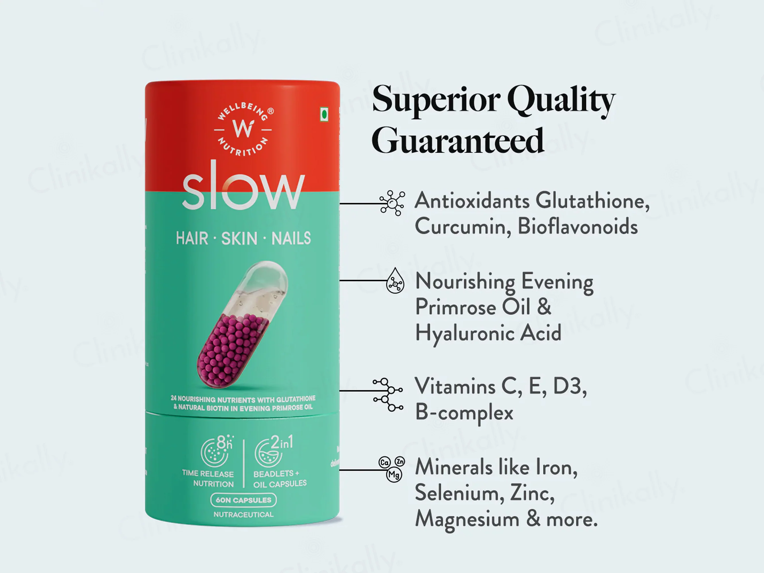 Wellbeing Nutrition Slow Hair & Skin & Nails Capsule - Image 3