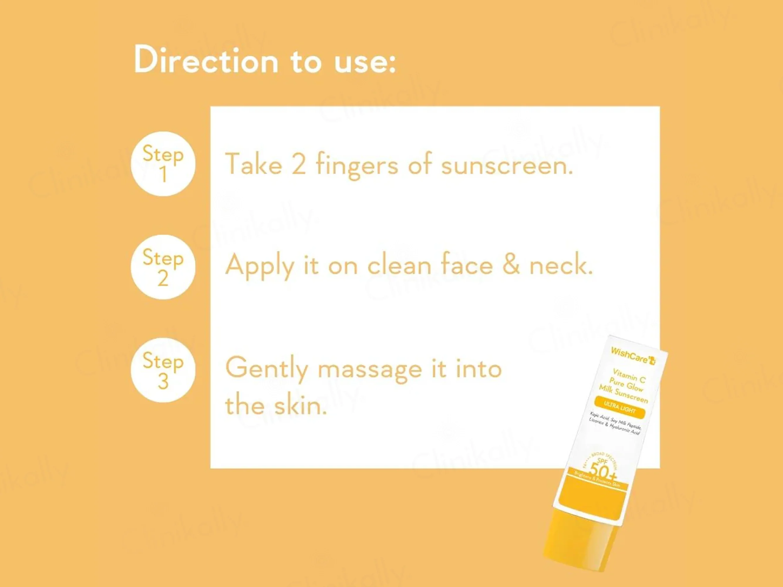 WishCare Vitamin C Pure Glow Milk Ultra Light Sunscreen SPF 50+ PA++++ - Image 6