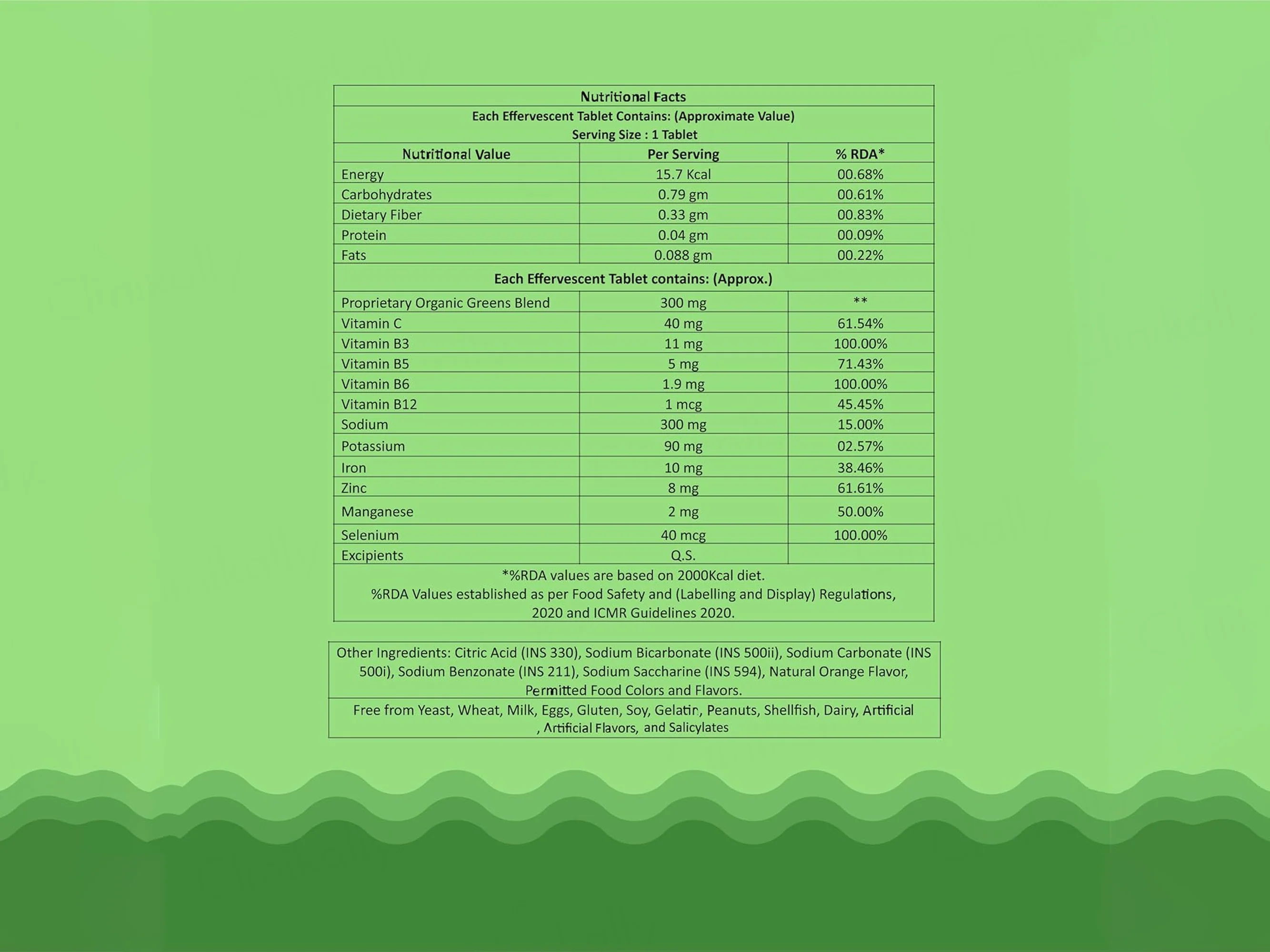 Zaocare Super Greens Effervescent Tablet - Lime Flavour - Image 7